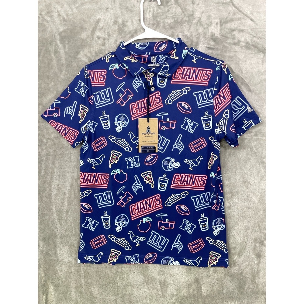 NEW Chubbies Performance Polo Shirt Youth Large (14-16) ‎ "The Neon Giants" NWT